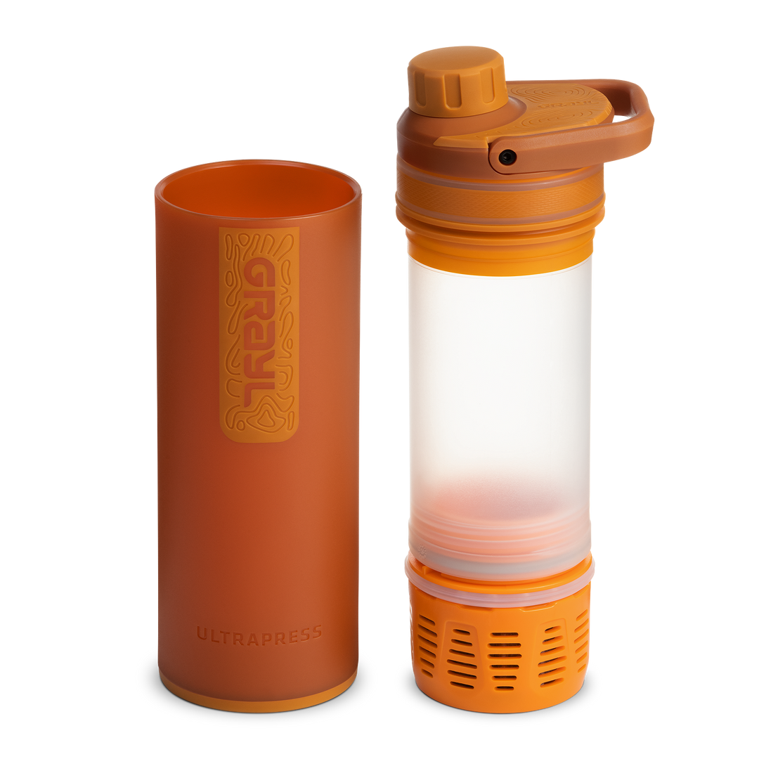 Grayl UltraPress Replacement Filter and Purifier Cartridge / Separated View / Orange