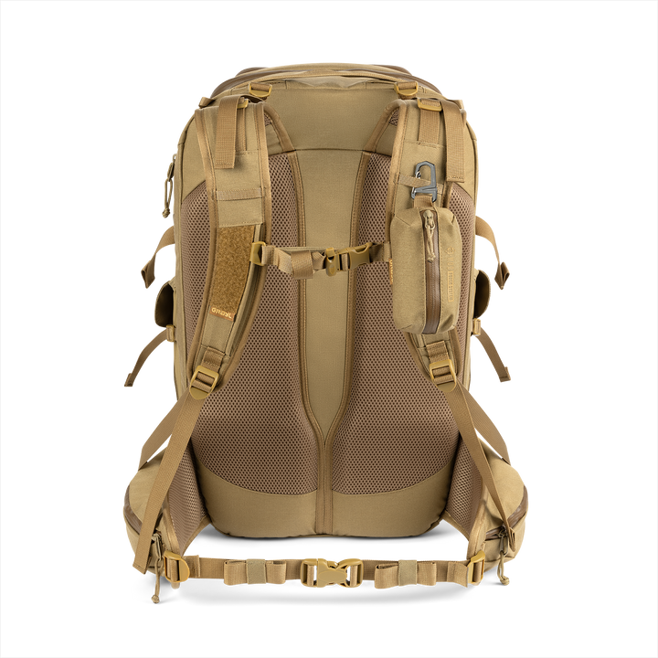 Grayl® Mission Expanse Backpack - 35L / Back View / Coyote Brown