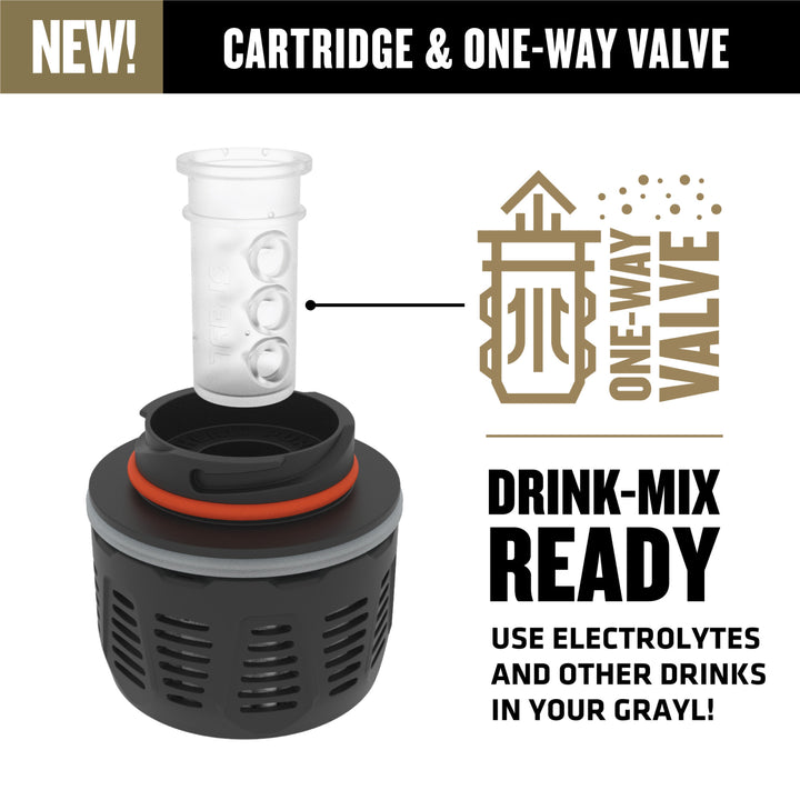 Best top rated Grayl GeoPress Filter and Purifier Water Bottle - 24 Fluid Ounces / Covert Edition / Cartridge View / Covert Black