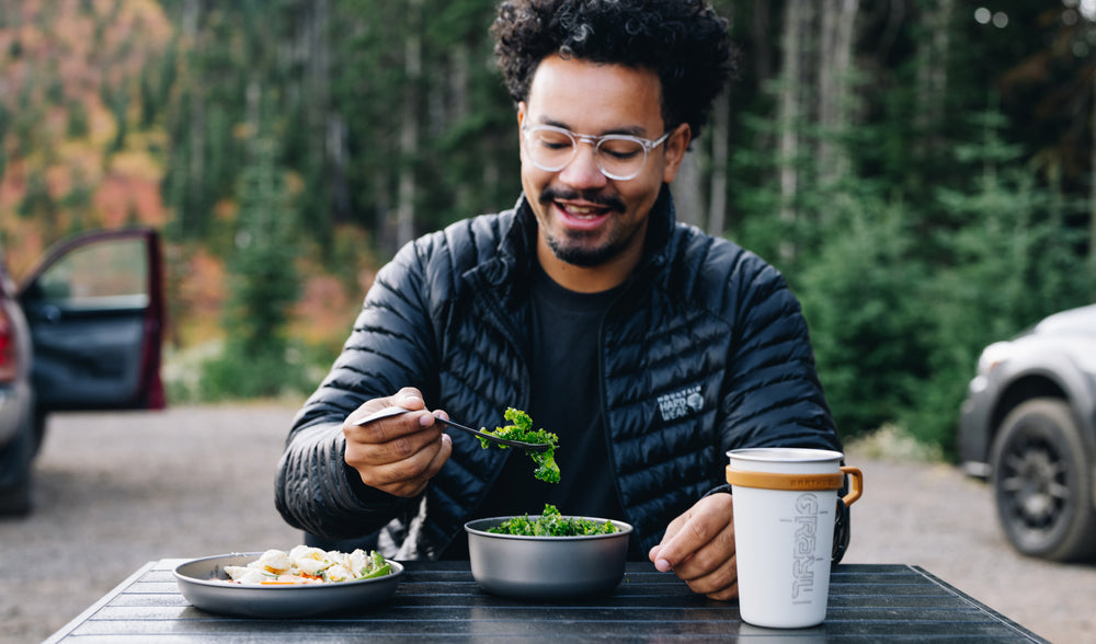 Grayl Titanium Dinnerware Set in the wild!