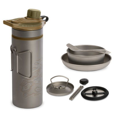 GeoPress® Ti Purifier, Coffee Press & Dining Set Bundle