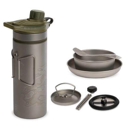 GeoPress® Ti Purifier, Coffee Press & Dining Set Bundle