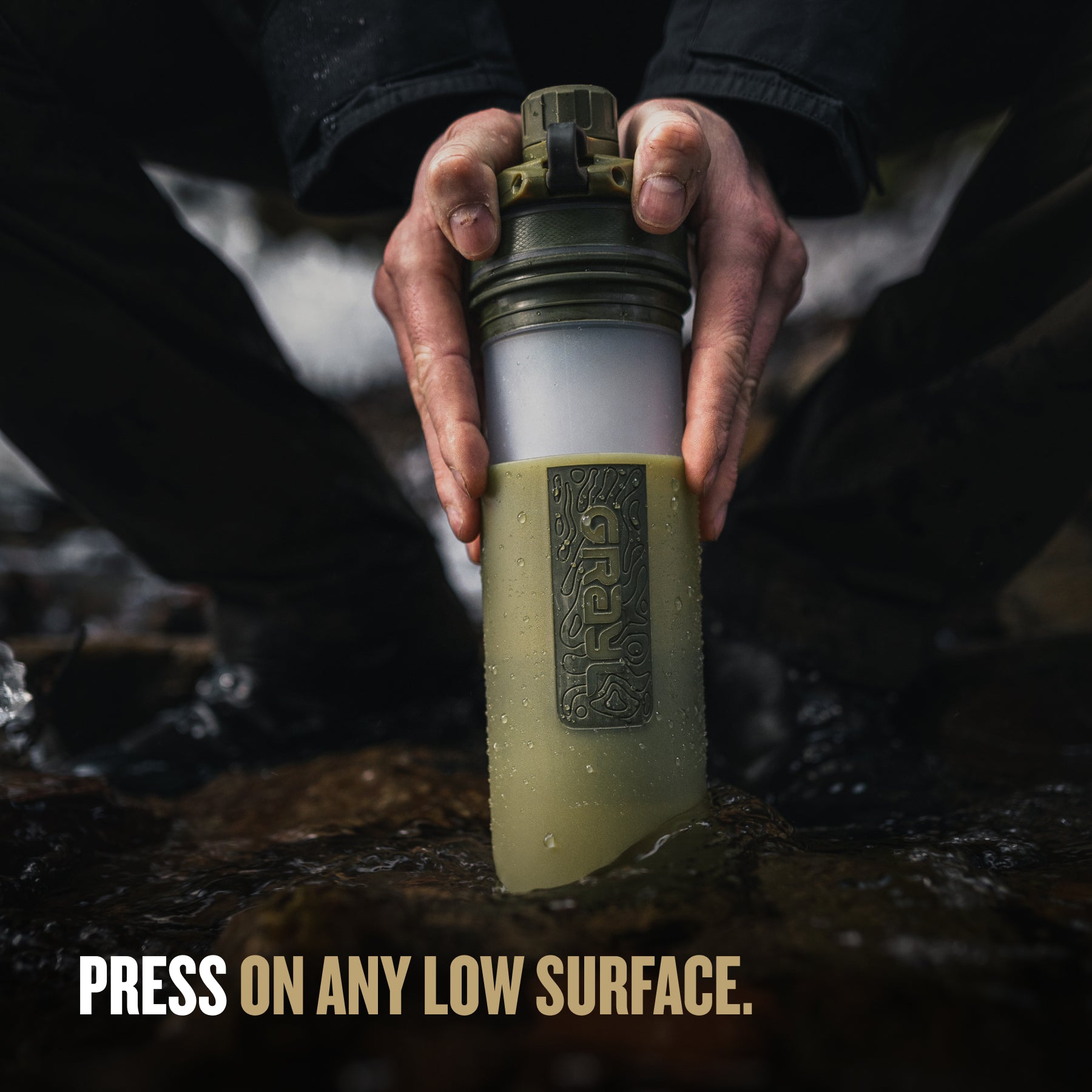 Best top rated Grayl GeoPress Filter and Purifier Water Bottle - 24 Fluid Ounces / Covert Edition / Press View / Coyote Brown
