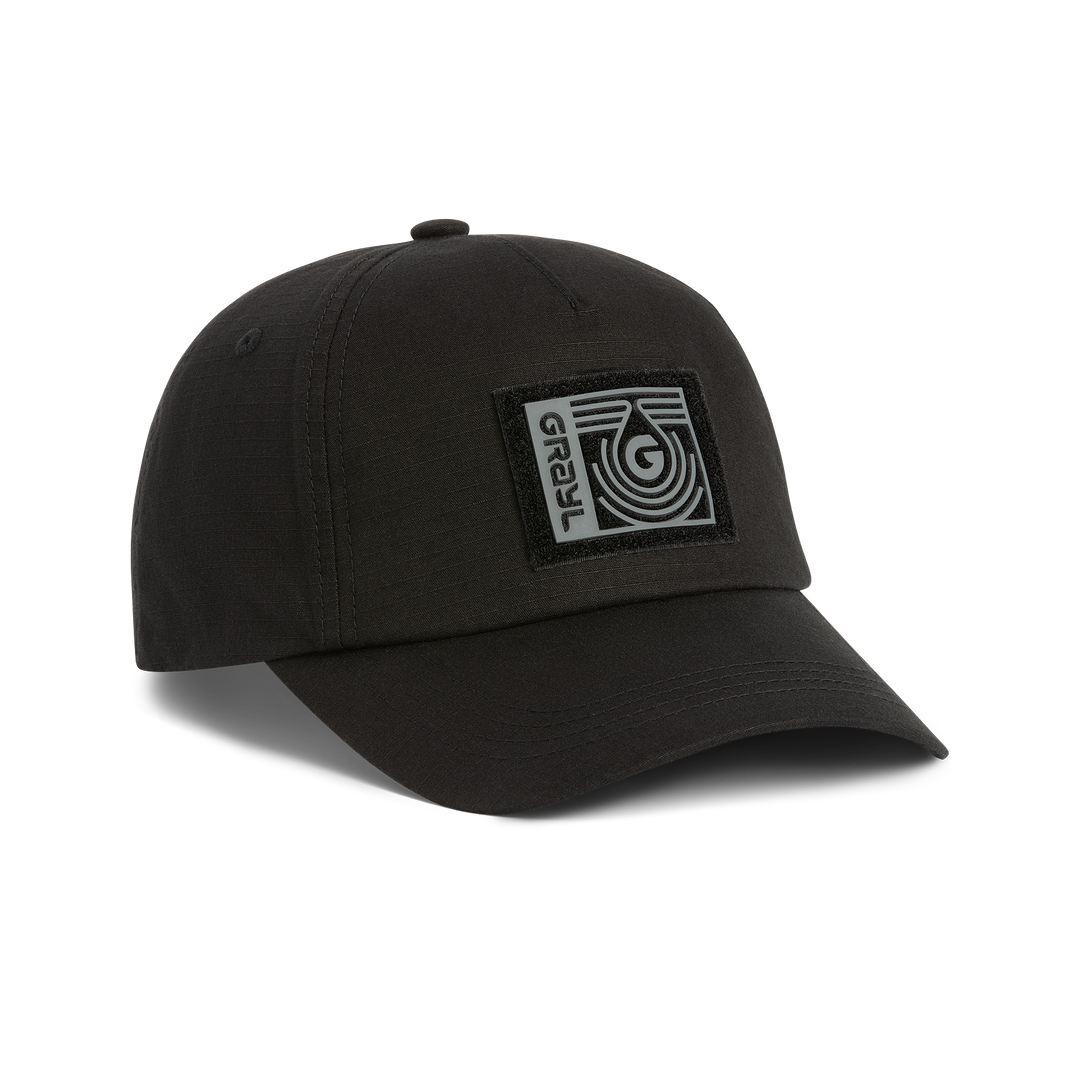 Tactical Ripstop Cotton Droplet Hat / Standard View / Covert Black