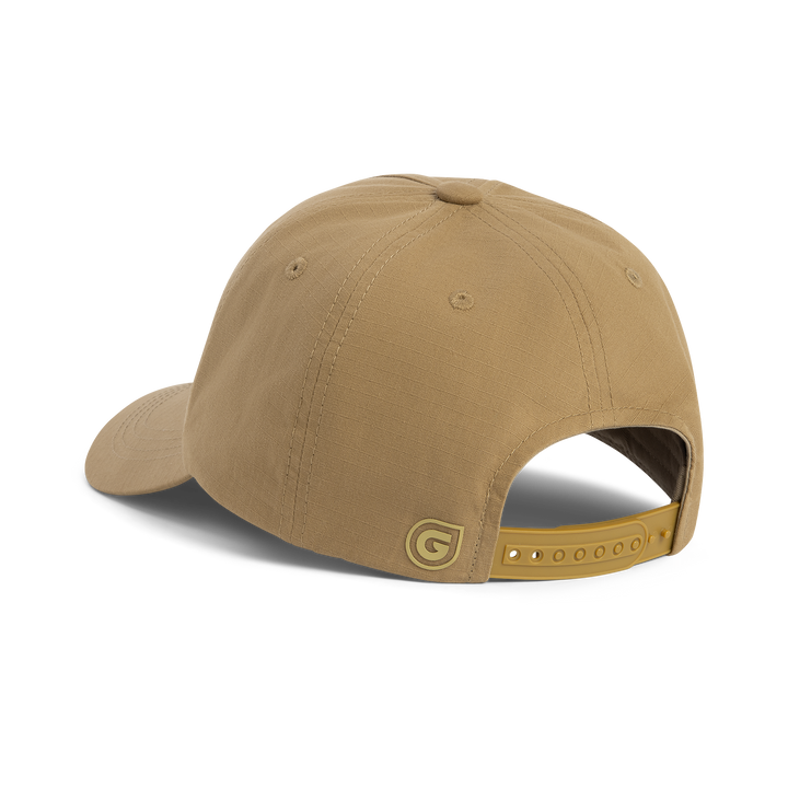 Tactical Ripstop Cotton Droplet Hat / Back View / Coyote Brown