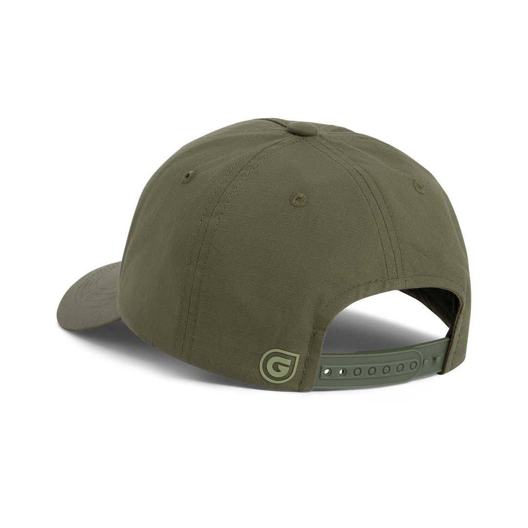 Tactical Ripstop Cotton Droplet Hat / Back View / Olive Drab
