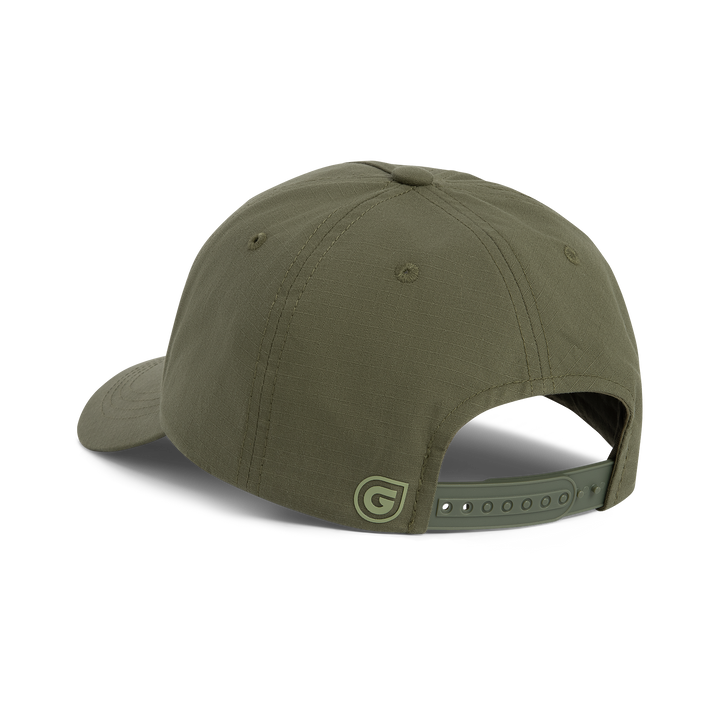 Tactical Ripstop Cotton Droplet Hat / Back View / Olive Drab