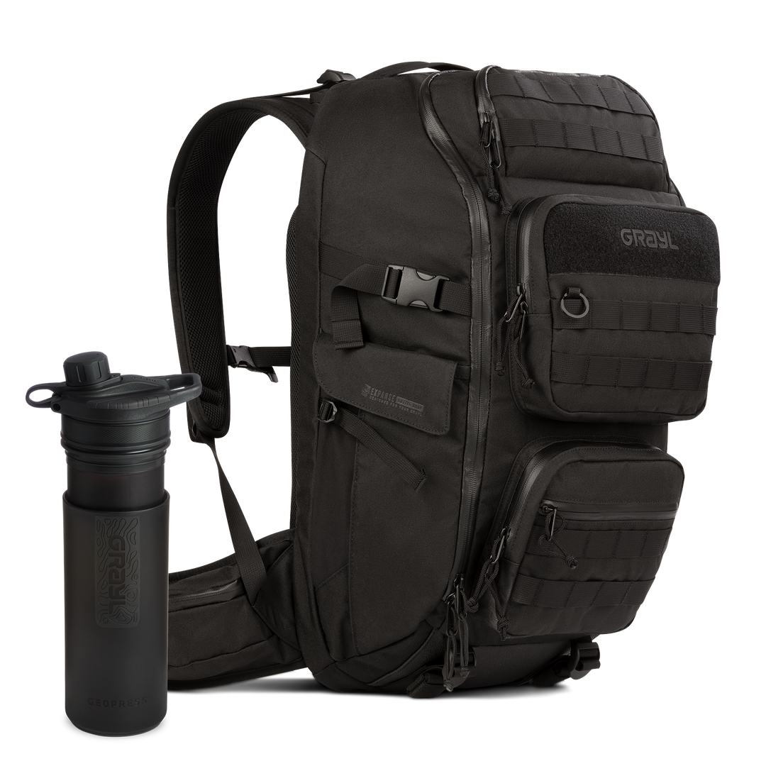 35L Mission EXP Backpack (Covert) & 24oz GeoPress Purifier Bottle (Covert) Bundle