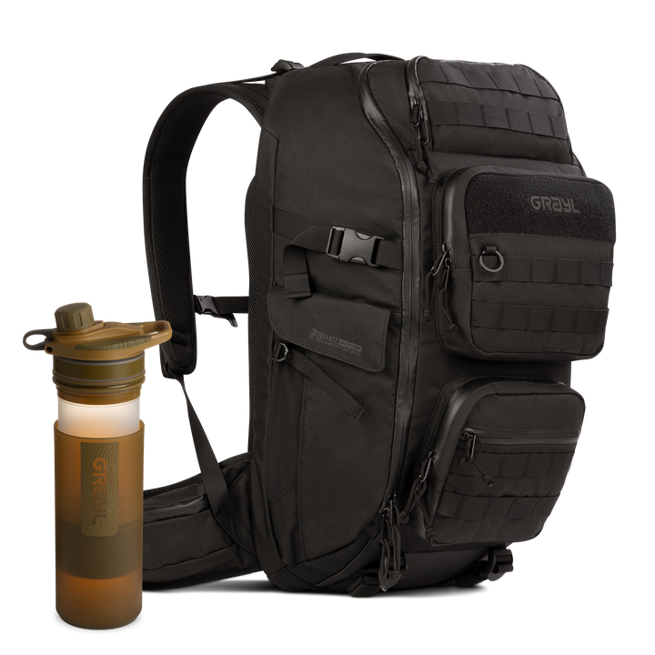 35L Mission EXP Backpack (Covert) & 24oz GeoPress Purifier Bottle (Coyote) Bundle