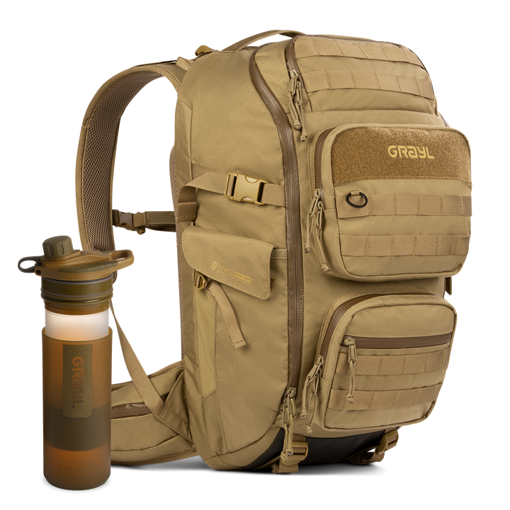 35L Mission EXP Backpack (Coyote) & 24oz GeoPress Purifier Bottle (Coyote) Bundle