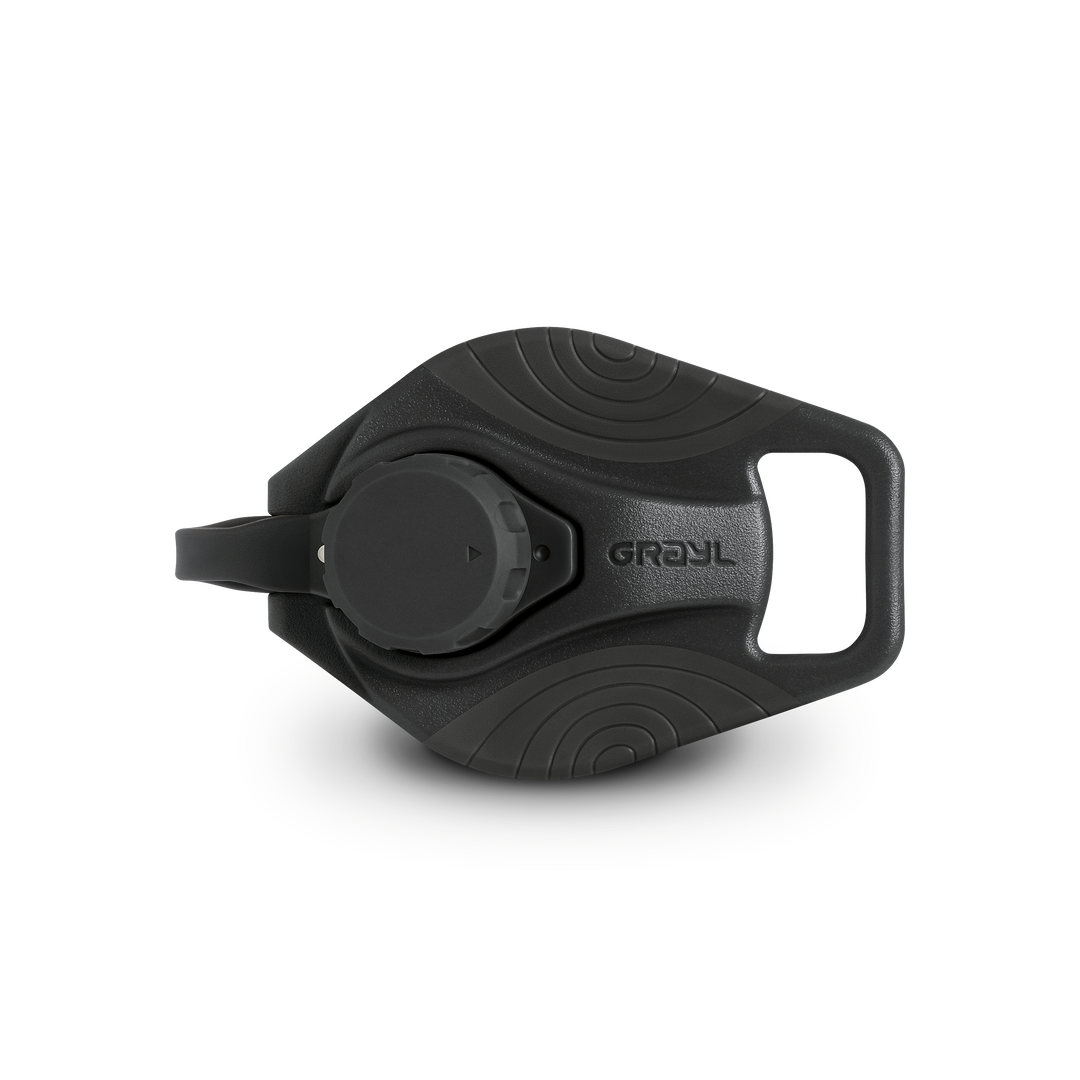 Grayl® GeoPress Titanium Replacement Drink-Thru Cap | Top View / Covert Black