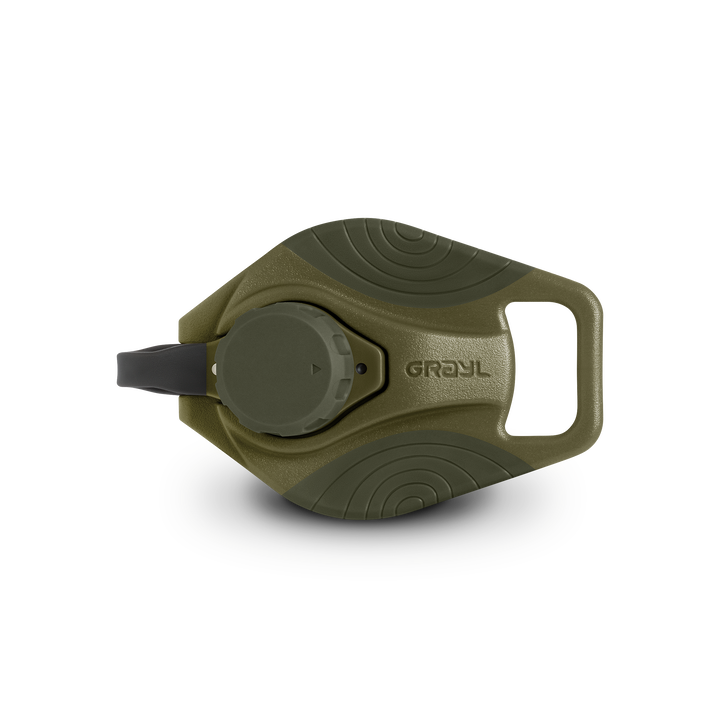 Grayl® GeoPress Titanium Replacement Drink-Thru Cap | Top View / Olive Drab