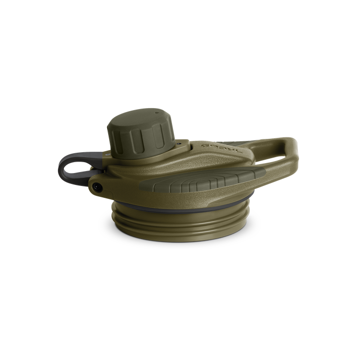 Grayl® GeoPress Titanium Replacement Drink-Thru Cap | Side View / Olive Drab