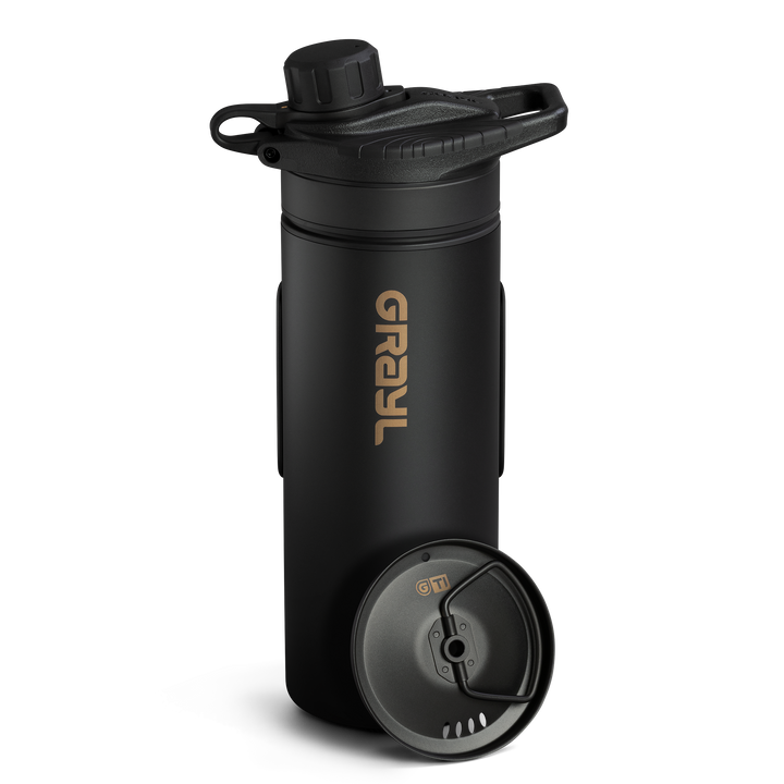 GeoPress® Ti Purifier Black Edition & Mission Bottle Sling Bundle