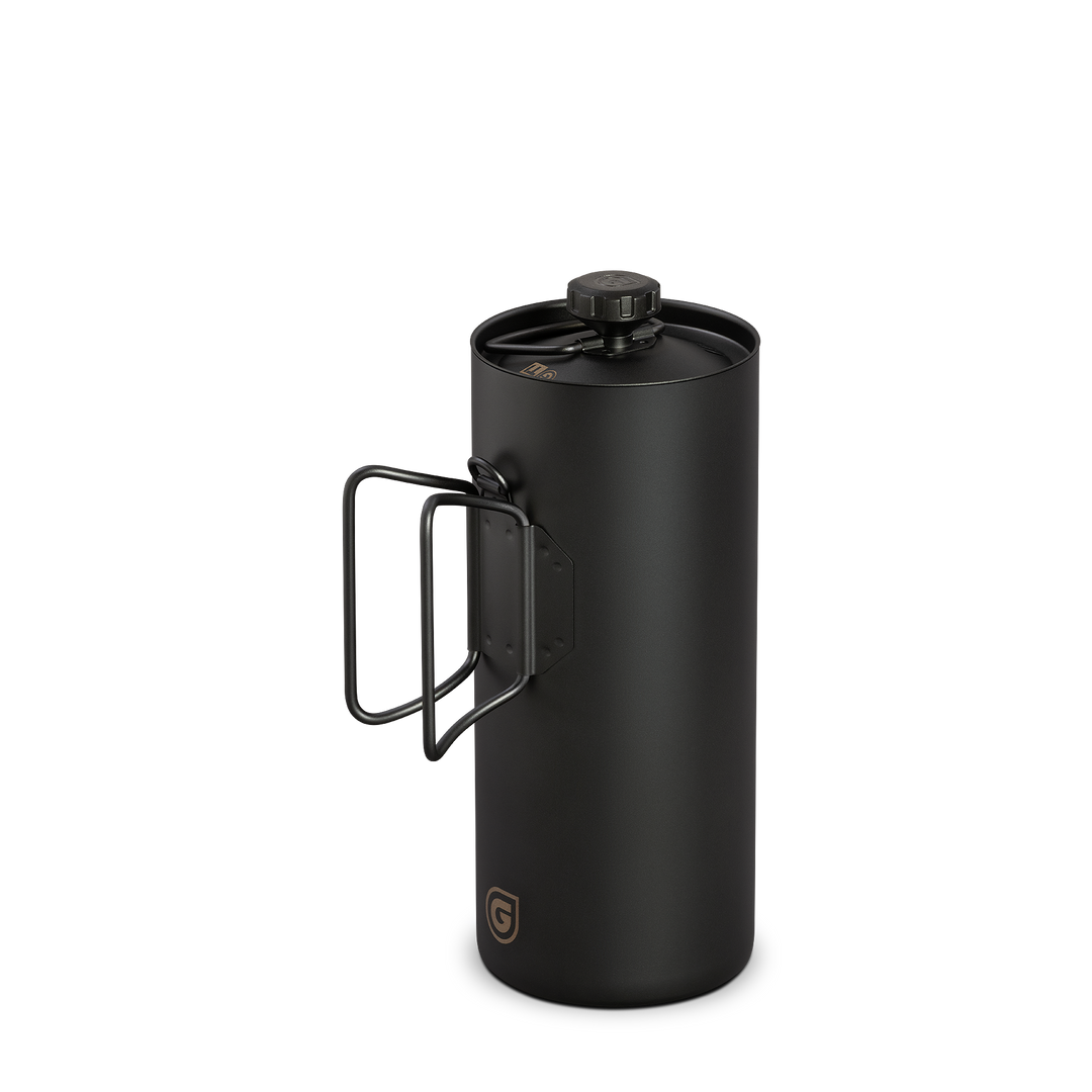 Grayl GeoPress Titanium Coffee Press With Outer Cup Handle / PLUS COOK LID (V2) / Black