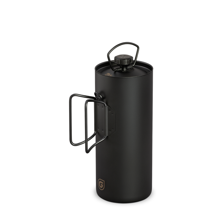 Grayl GeoPress Titanium Coffee Press With Outer Cup Handles Open / PLUS COOK LID (V2) / Black