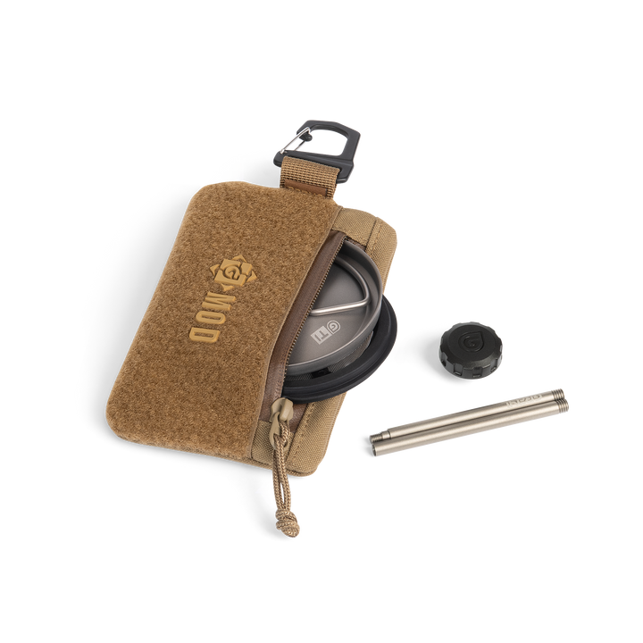 Grayl® G-MOD Simple Flat Pouch (Small) with Coffee Press Kit / Standard View / Coyote Brown