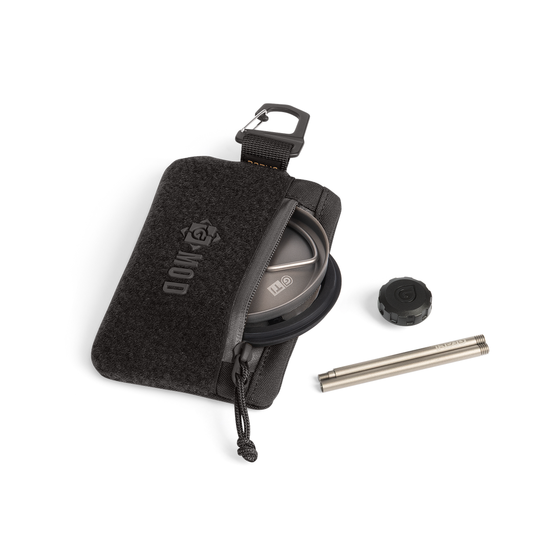 Grayl® G-MOD Simple Flat Pouch (Small) with Coffee Press Kit / Standard View / Covert Black