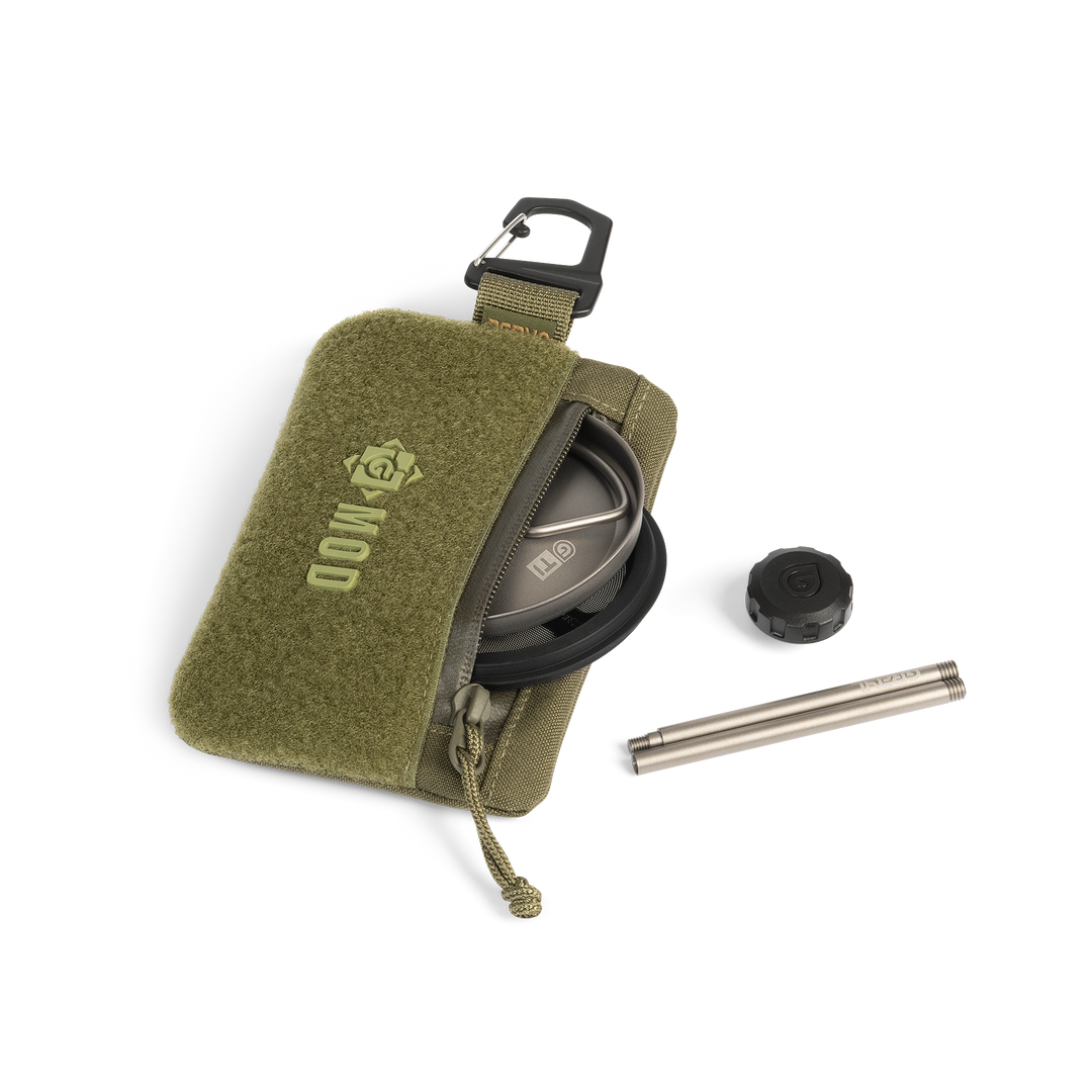 Grayl® G-MOD Simple Flat Pouch (Small) with Coffee Press Kit / Standard View / Olive Drab