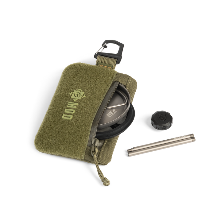 Grayl® G-MOD Simple Flat Pouch (Small) with Coffee Press Kit / Standard View / Olive Drab