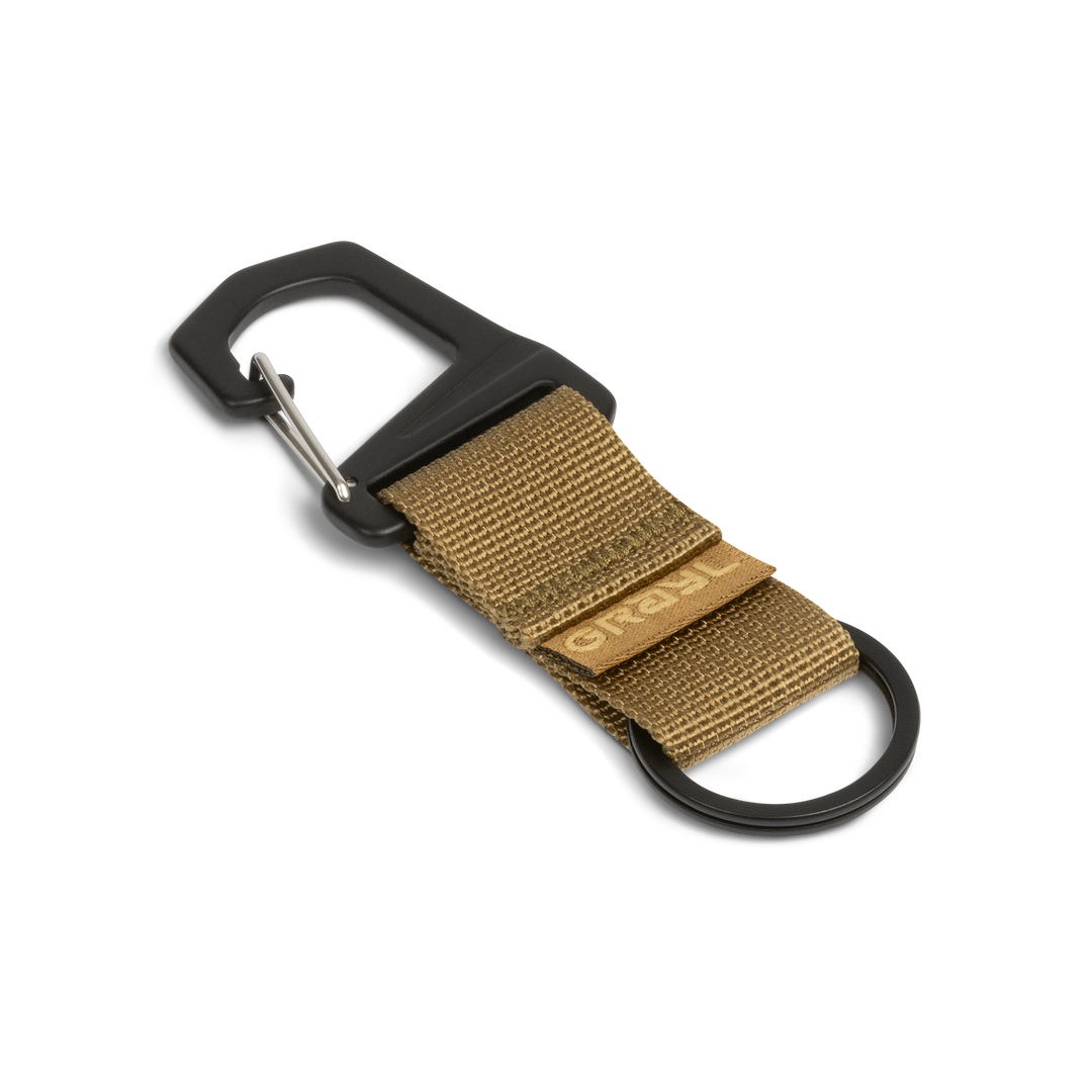Grayl G-Ring Custom Key Ring with Trimmer Clip / Standard View / Coyote Brown