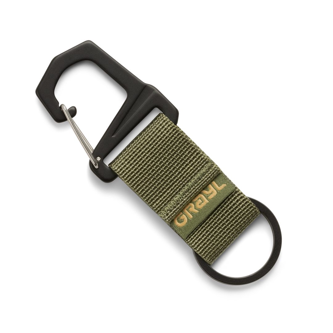Grayl G-Ring Custom Key Ring with Trimmer Clip / Standard View / Olive Drab