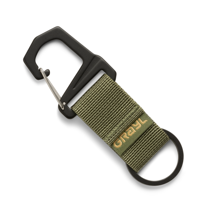 Grayl G-Ring Custom Key Ring with Trimmer Clip / Standard View / Olive Drab