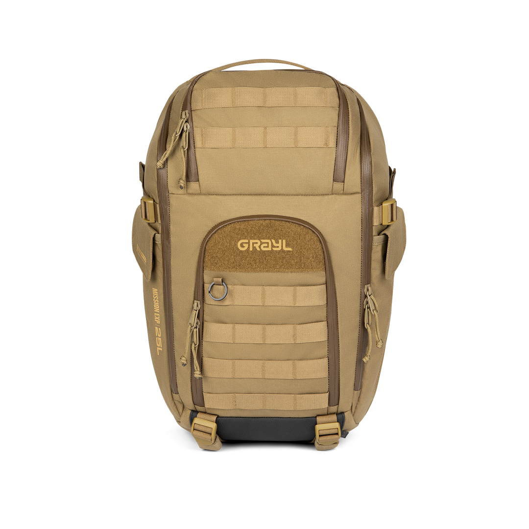 Grayl® Mission Expanse Backpack - 25L / Straight View / Coyote Brown