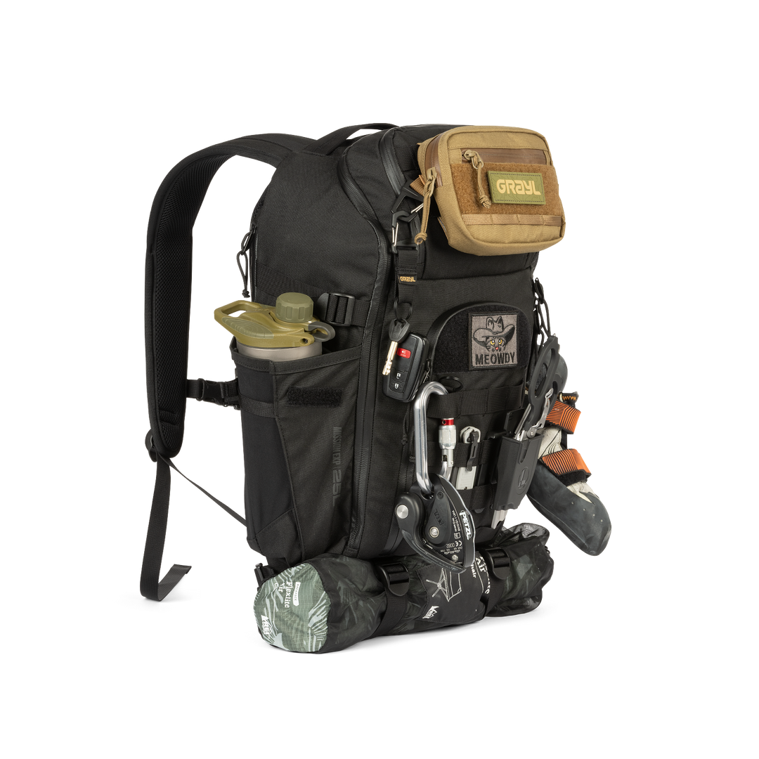 Grayl® Mission Expanse Backpack - 25L / Standard Loaded View / Covert Black