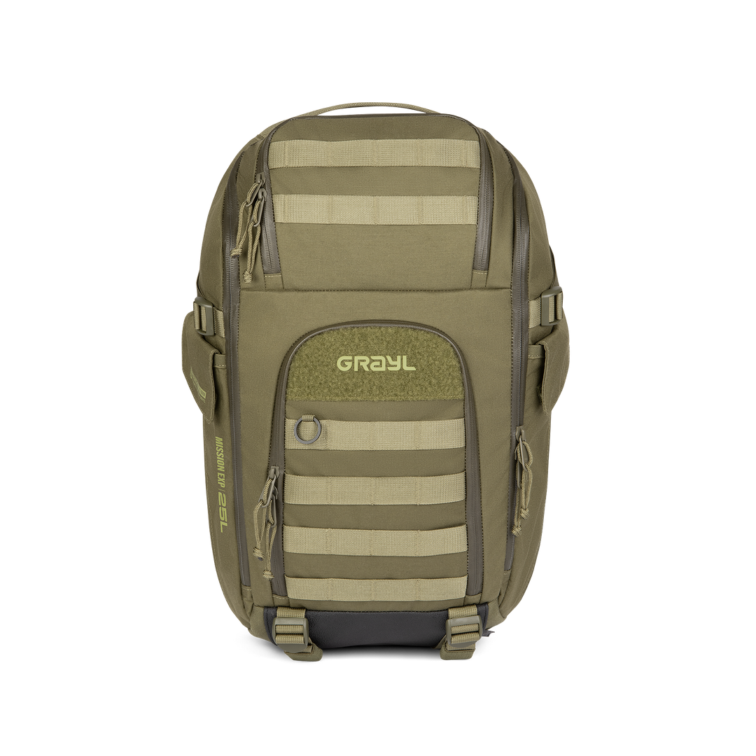 Grayl® Mission Expanse Backpack - 25L / Straight View / Olive Drab
