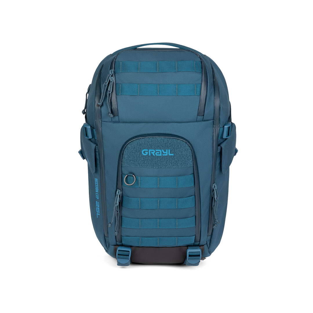 Grayl® Mission Expanse Backpack - 25L / Straight View / Wander Blue