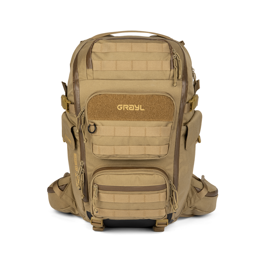 Grayl® Mission Expanse Backpack - 30L / Straight View / Coyote Brown