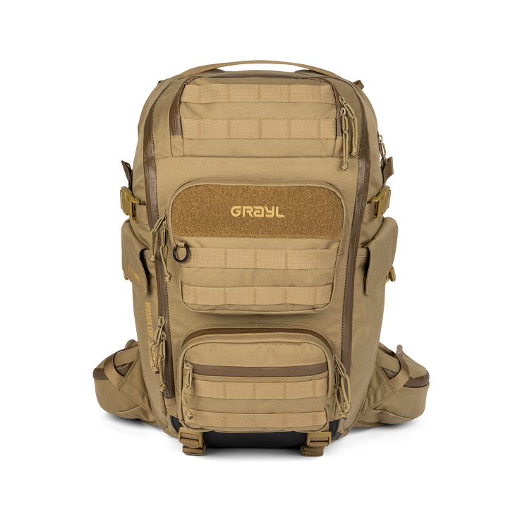 Grayl® Mission Expanse Backpack - 30L / Straight View / Coyote Brown