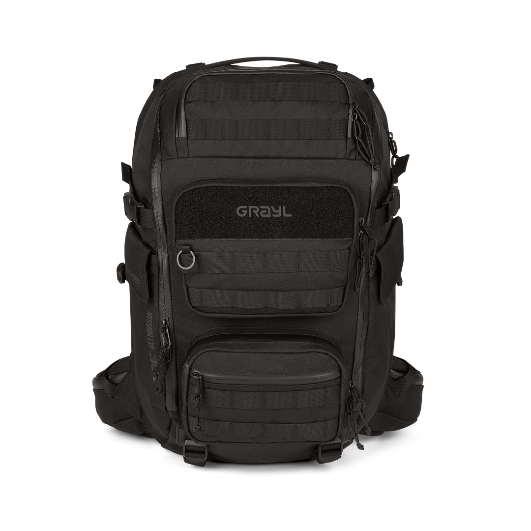Grayl® Mission Expanse Backpack - 30L / Straight View / Covert Black