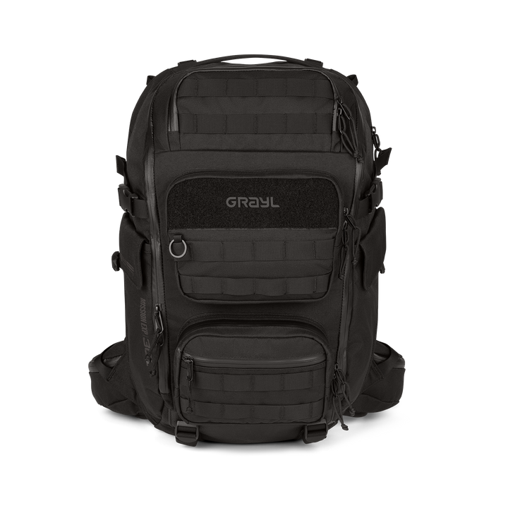 Grayl® Mission Expanse Backpack - 30L / Straight View / Covert Black