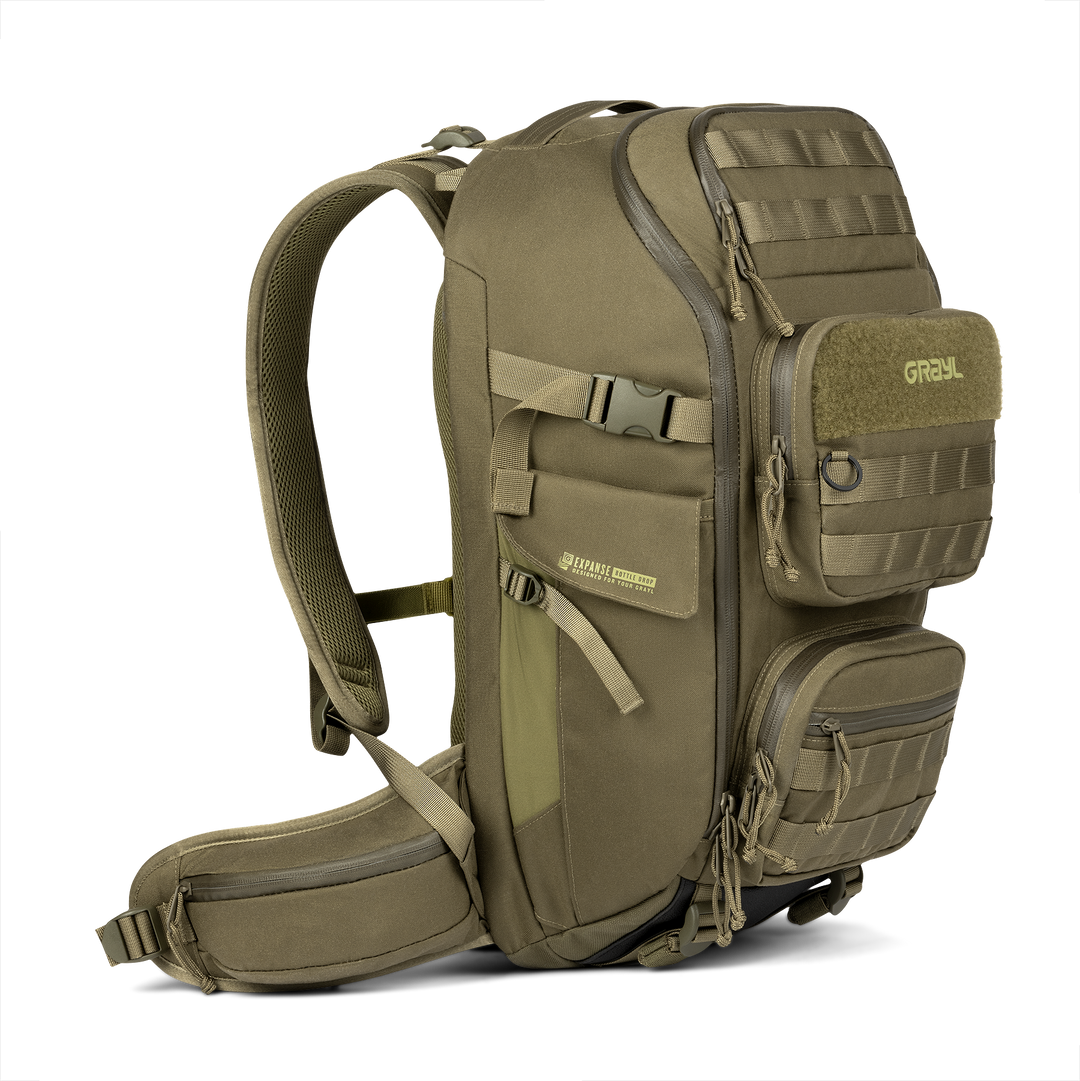 Grayl® Mission Expanse Backpack - 30L / Standard View / Olive Drab