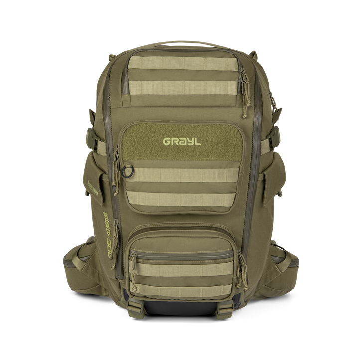 Grayl® Mission Expanse Backpack - 30L / Straight View / Olive Drab