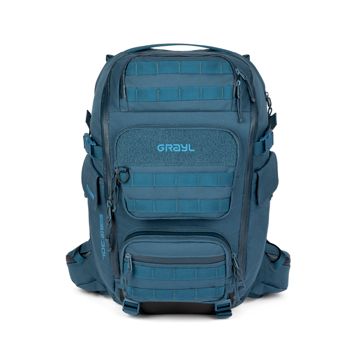 Grayl® Mission Expanse Backpack - 30L / Straight View / Wander Blue