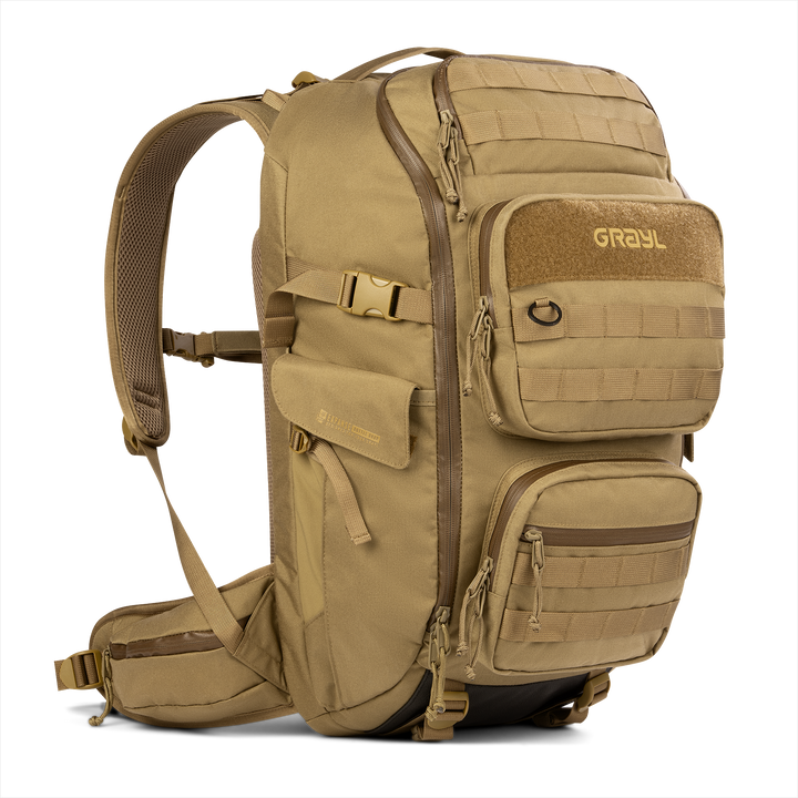 Grayl® Mission Expanse Backpack - 35L / Standard View / Coyote Brown