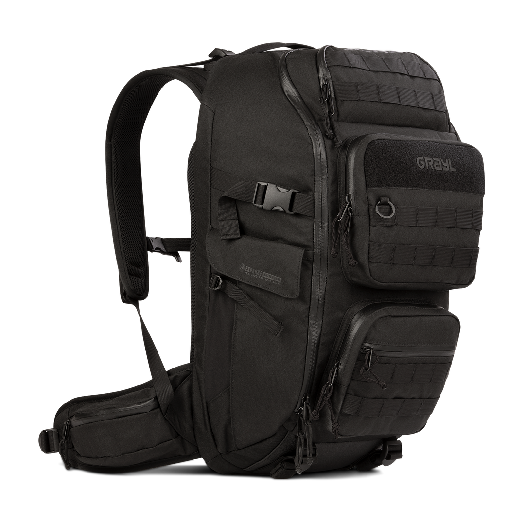 Grayl® Mission Expanse Backpack - 35L / Standard View / Covert Black