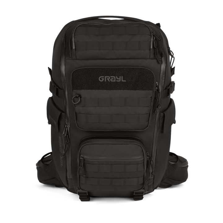 Grayl® Mission Expanse Backpack - 35L / Straight View / Covert Black