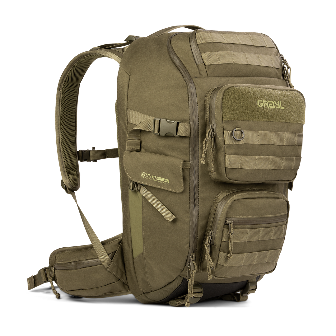 Grayl® Mission Expanse Backpack - 35L / Standard View / Olive Drab