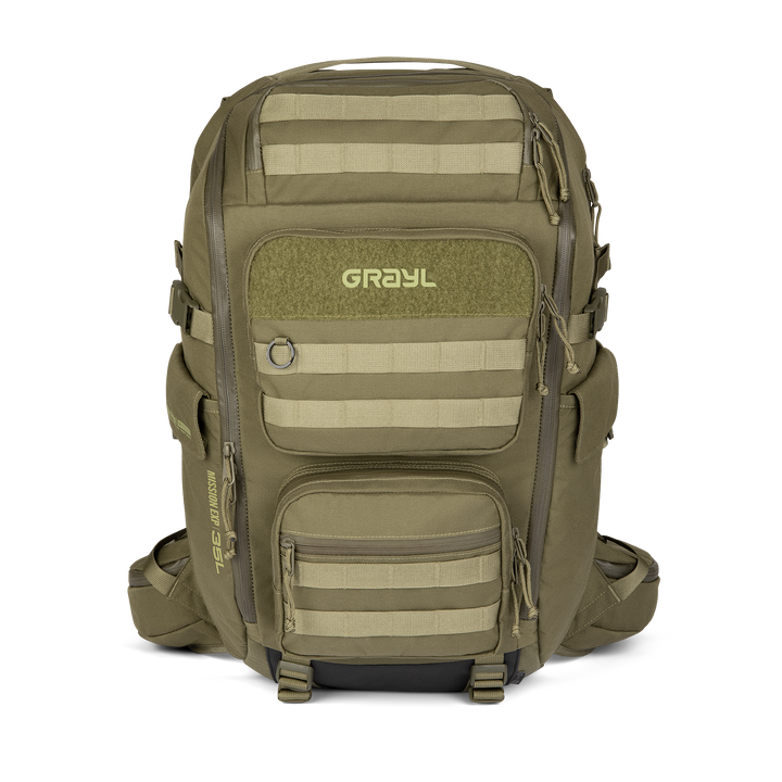Grayl® Mission Expanse Backpack - 35L / Straight View / Olive Drab
