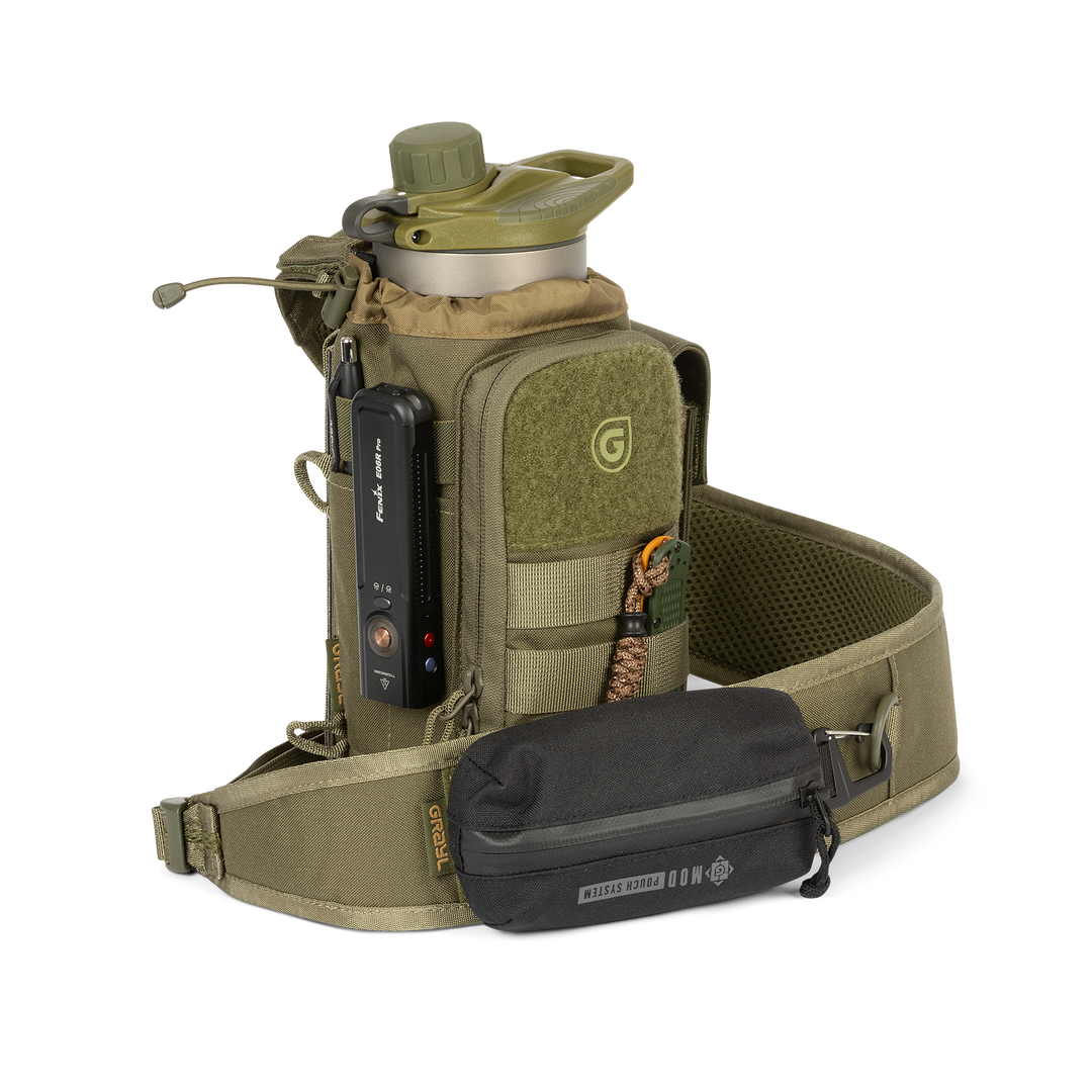 Grayl® Mission Water Bottle Sling - 1.7L / Standard Loaded View / Olive Drab