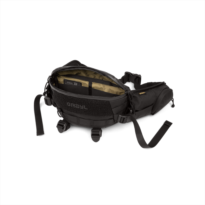 Grayl® Mission EXP Hip Pack - 2L / Open View / Covert Black