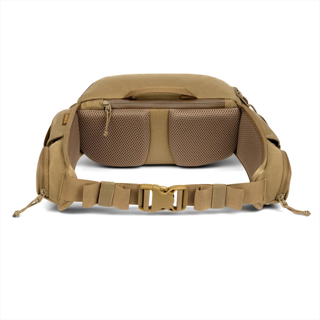 Grayl® Mission Hip Pack - 2.5L / Back View / Coyote Brown