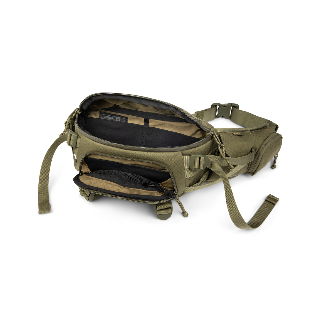 Grayl® Mission EXP Hip Pack - 2.5L / Open View / Olive Drab