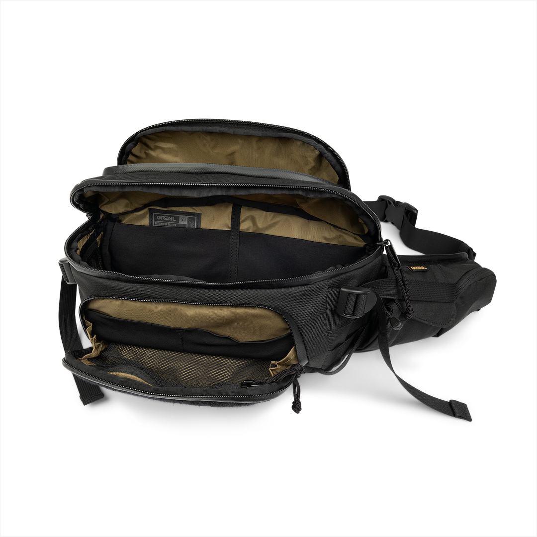 Grayl® Mission EXP Hip Pack - 4.5L / Open View / Covert Black