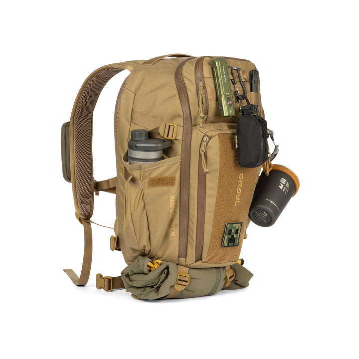 Grayl® Transport Expanse Backpack - 20L / Standard Loaded View / Coyote Brown