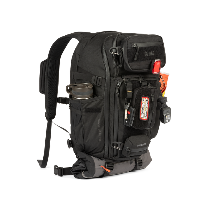 Grayl® Transport Expanse Backpack - 20L / Standard Loaded View / Covert Black